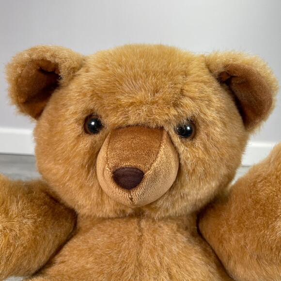 1987 Graphics International Realistic Teddy Bear 14in Brown Plush Stuffed Animal - Picture 2 of 8